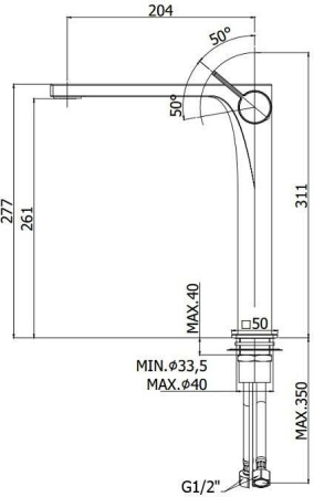 Смеситель Paffoni Rock RO081CR