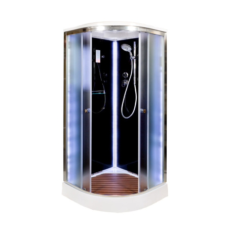 Душевая кабина DTO B 09S LED BLACK 90x90 с подсветкой