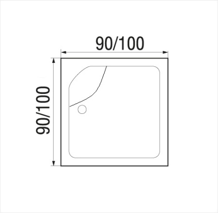 Поддон для душа Wemor 90/41 S