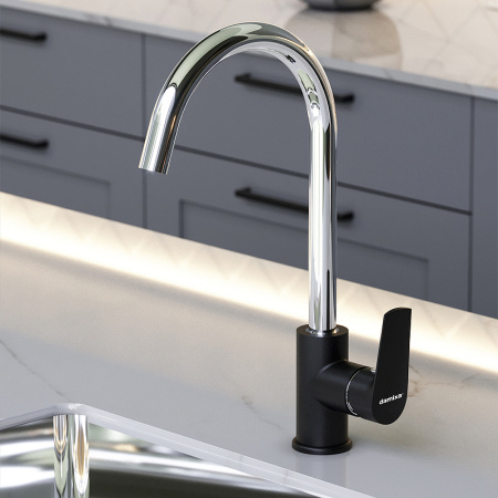 Смеситель для кухонной мойки Damixa RedBlu 790720000 Черный Хром