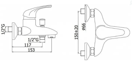 Смеситель Paffoni Nettuno Due 3 в 1 (сет 1)