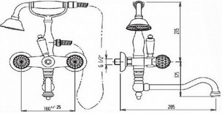Смеситель Cezares Nostalgia NOSTALGIA-PBV-01-Bi