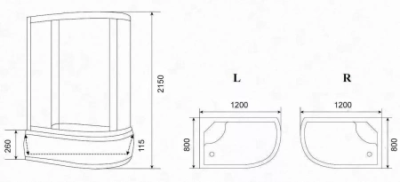 Душевая кабина Parly CM120L