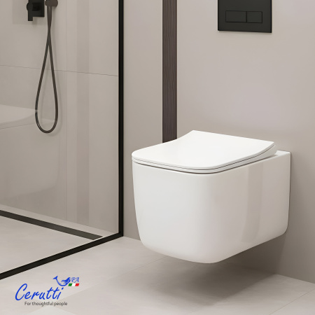 Унитаз Ceruttispa ТАЦИТО (TACITO) Aria Tornado CT12033 безободковый (525х360х320)