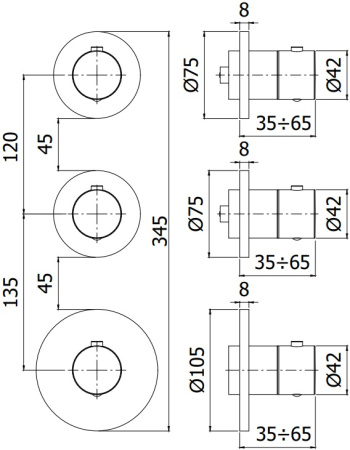 Смеситель Paffoni Modular Box MDE018HG