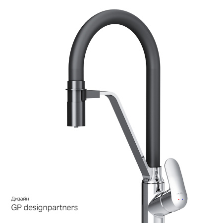 Смеситель для кухонной мойки AM.PM Like F8007802 Хром Черный