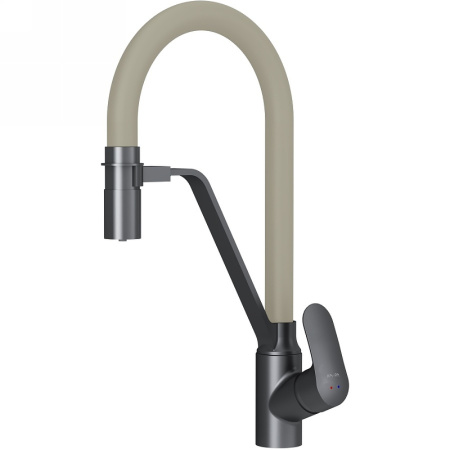 Смеситель для кухонной мойки AM.PM Like F8007826 Черный матовый Бежевый