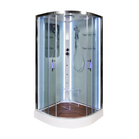 Душевая кабина DTO A 09 LED с гидромассажем 90x90
