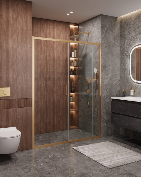 Душевая дверь в нишу CEZARES MOLVENO-BF-1-160-C-BORO-IV