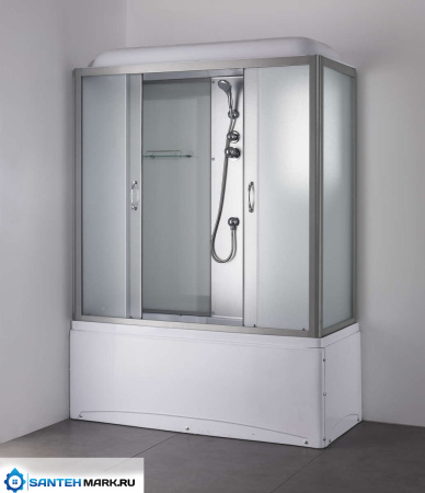 Душевая кабина Taliente TA-15070M 150x70 стекло рифленое, профиль матовый хром, правая