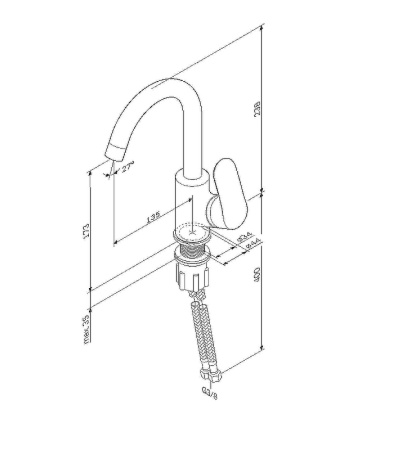 Смеситель для раковины AM.PM Like F8002700 Хром