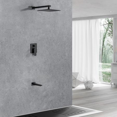 Смеситель Allen Brau Infinity X2 5.21014-31 (с внутренней частью) черный матовый Смеситель Allen Brau Infinity X2 5.21014-31 (с внутренней частью) черный матовый