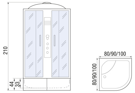 Душевая кабина River Dunay 90/44 MT