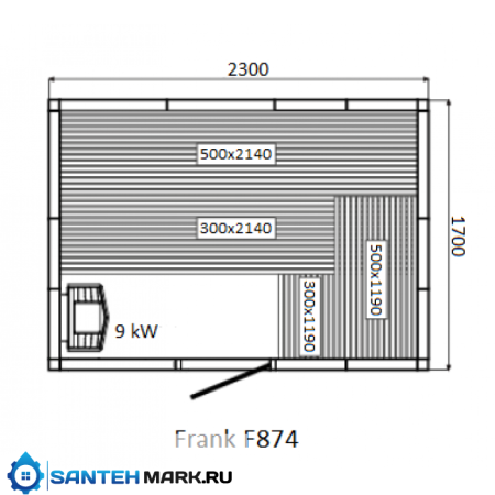Сауна Frank F 876 (270x170x210) Кедр Экстра