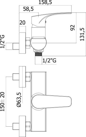 Смеситель Paffoni Lime LM168CR