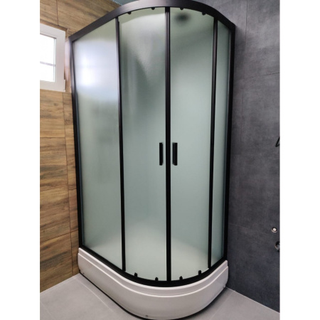 Душевая кабина Frank Frank F412/1L Black 120x80