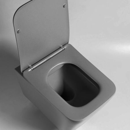 Унитаз Vincea Q-Line VT1-12MA безободковый, ультратонкое soft close сиденье, антрацит матовый