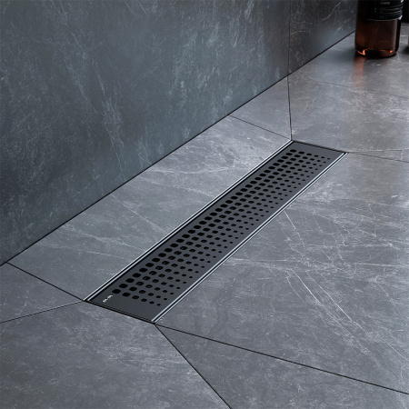 Трап для душа Am.Pm MasterFlow 40 W01SC-P11-040-01BM с Черной матовой решеткой Cut Gradient