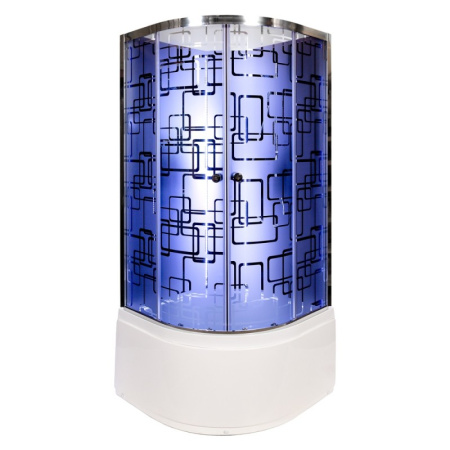 Душевая кабина DTO BM 4590 N LED+GM BLACK 90x90 с гидромассажем