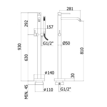 Смеситель Paffoni Light LIG032BO Смеситель Paffoni Light LIG032BO