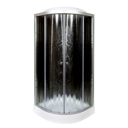 Душевая кабина DTO L 801 EL BLACK 100x100 с электрикой Душевая кабина DTO L 801 EL BLACK 100x100 с электрикой