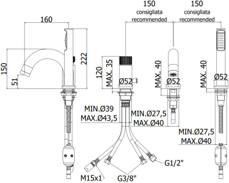 Смеситель Paffoni Jo JO040LCR