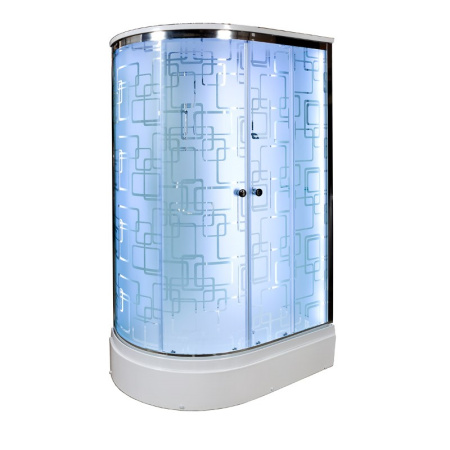 Душевая кабина DTO EM 2712 R LED с гм. 120x80