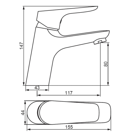 Смеситель для раковины Damixa Jupiter 770210001 Хром Смеситель для раковины Damixa Jupiter 770210001 Хром
