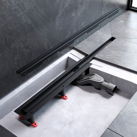 Трап для душа Am.Pm MasterFlow 80 W01SC-S11-080-05BM с Черной матовой решеткой Slim line