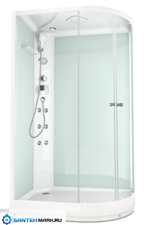 Душевая кабина Domani-Spa Delight 128 L  с гидромассажем светлые стенки тонированные стекла