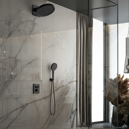 Душевой гарнитур Vincea Inspire VSFW-3I21MT3MB встраиваемый, термостатический, двухрежимный, черный Душевой гарнитур Vincea Inspire VSFW-3I21MT3MB встраиваемый, термостатический, двухрежимный, черный