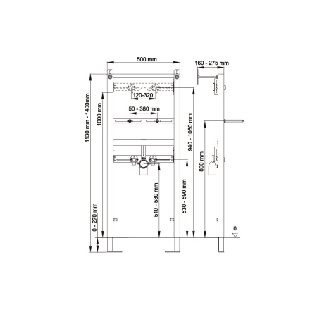 Инсталляция BERGES для скрытого монтажа раковины ATOM