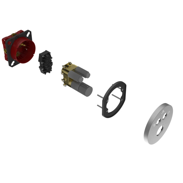 Смеситель Vincea VSCV-322T-MGM двухфункциональный, термостатический, вороненая сталь