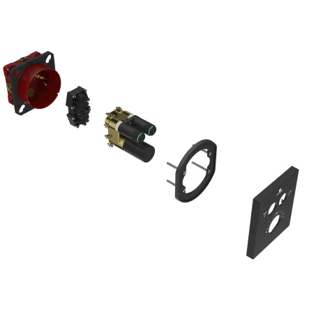 Смеситель для душа Vincea VSCV-321T-MMB двухфункциональный, термостатический, черный