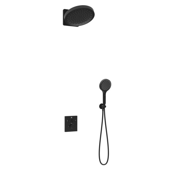 Душевой гарнитур Vincea Inspire VSFW-3I21MT3MB встраиваемый, термостатический, двухрежимный, черный