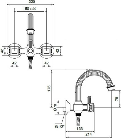 Смеситель Cezares Olimp OLIMP-VD-03/24-Sw