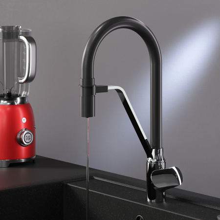 Смеситель для кухонной мойки AM.PM Like F8007802 Хром Черный