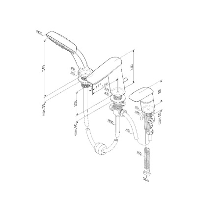 Смеситель для ванны AM.PM Inspire V2.0 F50A01300 Хром Смеситель для ванны AM.PM Inspire V2.0 F50A01300 Хром