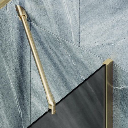 Шторка на ванну MaybahGlass в широком профиле, 8 мм, Стекло Графит матовый, 30x140 (MGV-251-3ш) универсальная