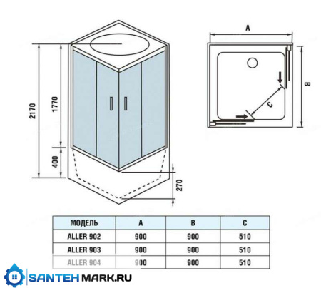Душевая кабина WeltWasser WW500 Laine 904 Душевая кабина WeltWasser WW500 Laine 904