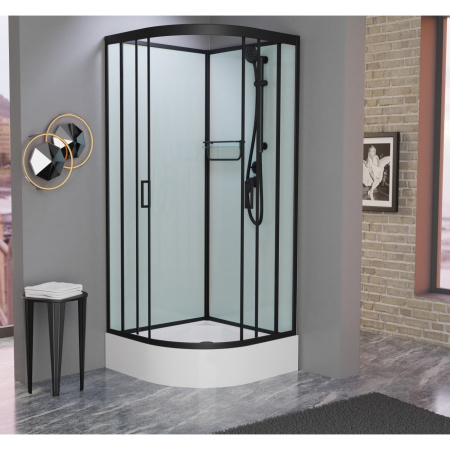 Душевая кабина Frank F400/1 Black 100x100 без крыши Душевая кабина Frank F400/1 Black 100x100 без крыши
