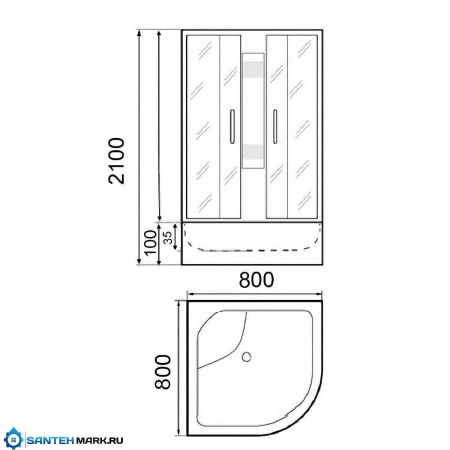 Душевая кабина Parly EB81N Душевая кабина Parly EB81N