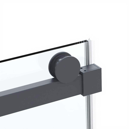 Душевая дверь в нишу Vincea Como Soft VDS-1CS130CLGM, 1300, вороненая сталь, стекло прозрачное