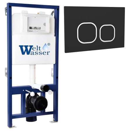 Инсталляция WeltWasser BAMBERG 525 + BL кнопка черная