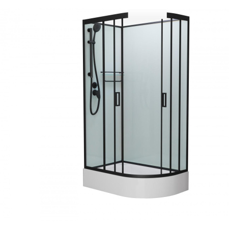 Душевая кабина Frank F412/1L Black 120x80 без крыши