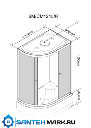Душевая кабина Parly BM121R Душевая кабина Parly BM121R
