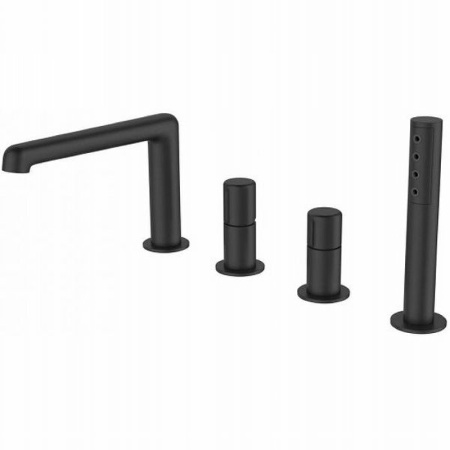 Смеситель для ванны BelBagno Uno UNO-BVD4-NERO Черный матовый