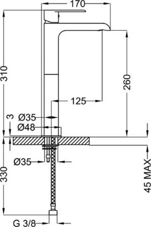 Смеситель Cezares Furore FURORE-LC-01-W0