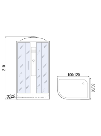 Душевая кабина River Desna 100/80/24 MT R