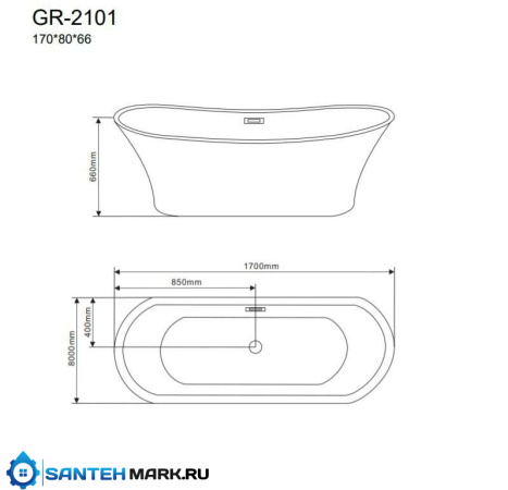 Ванна Grossman GR-2101 80x170